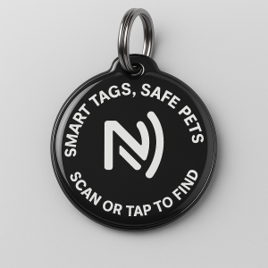 Dog Tag QR / NFC Keychain